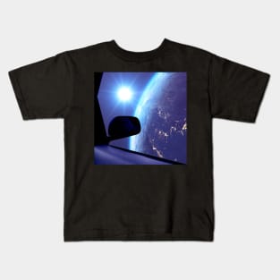 Floating In Space Kids T-Shirt